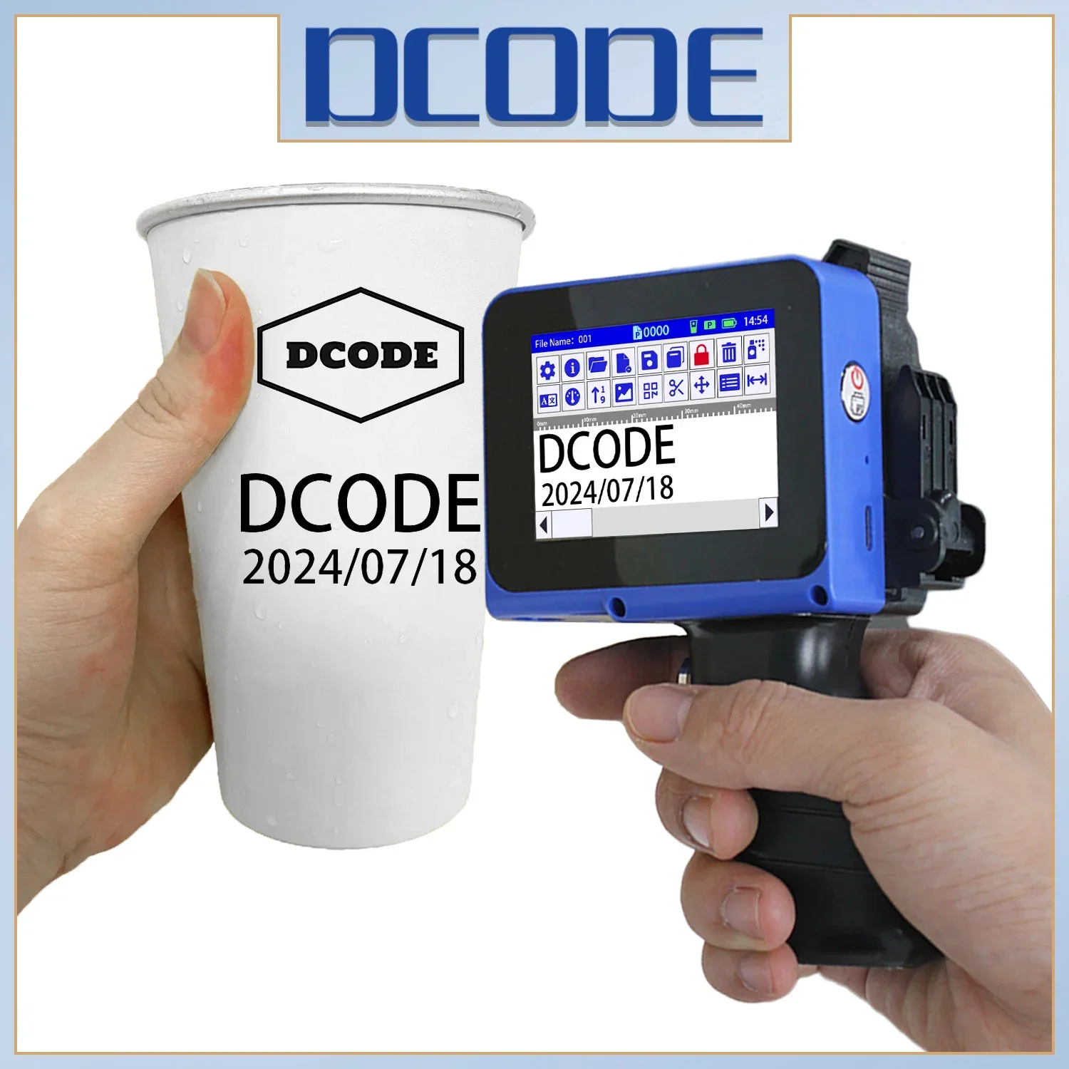 Industrial Laser Printing Machine - DCODE DC12 draagbare mini-splitprinter 12,7 mm