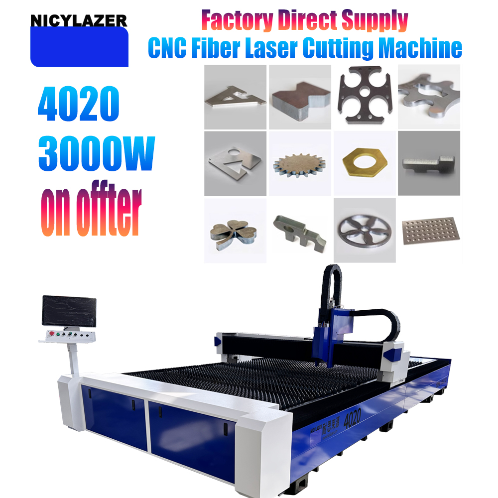 Industrial Laser Metal Cutting Machine - NICYLAZER CNC 3000W 4020 Fiber Laser