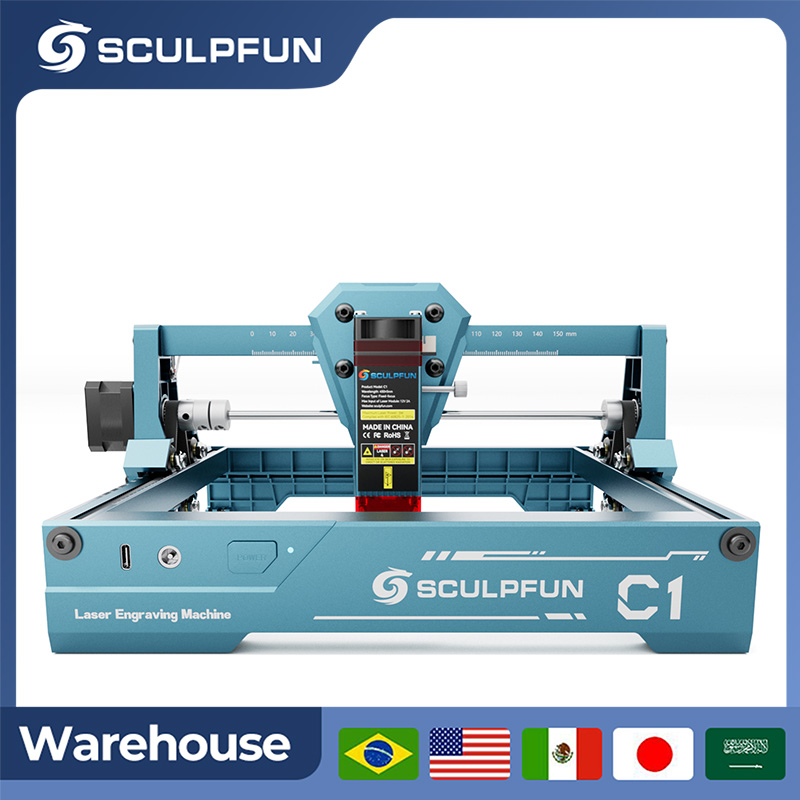 Industrial Laser Cutting Machine - Sculpfun 3W C1 Mini Lasergraveermachine Draagbare