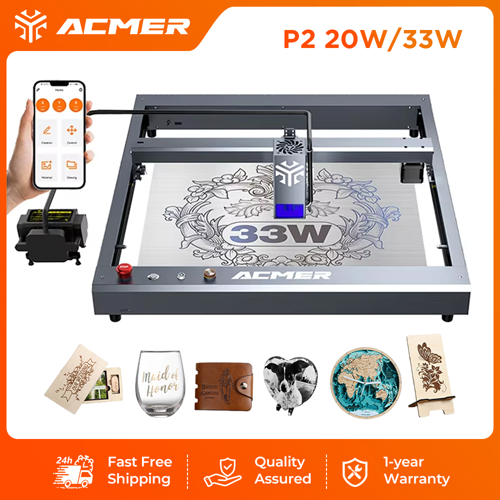 Industrial Laser Cutting Machine - ACMER P2 33W Lasergraveer- en snijmachine