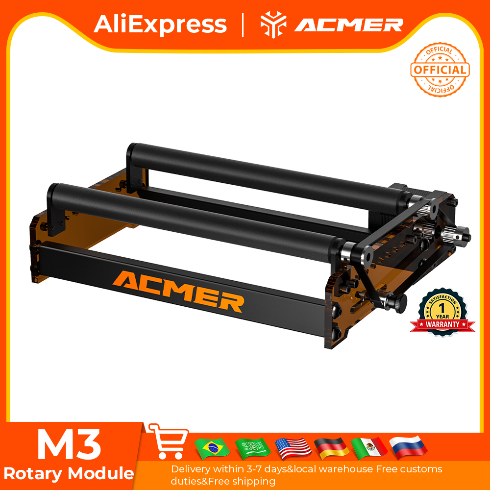 Rotary Axis Laser Engraver - ACMER M3 Laser-roterende rol 360° °