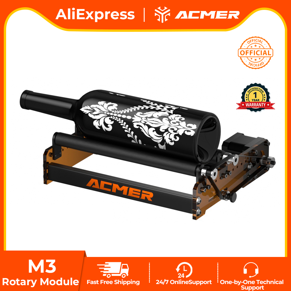 Rotary Axis Laser Engraver - ACMER M3 Laser-roterende rol 360° °