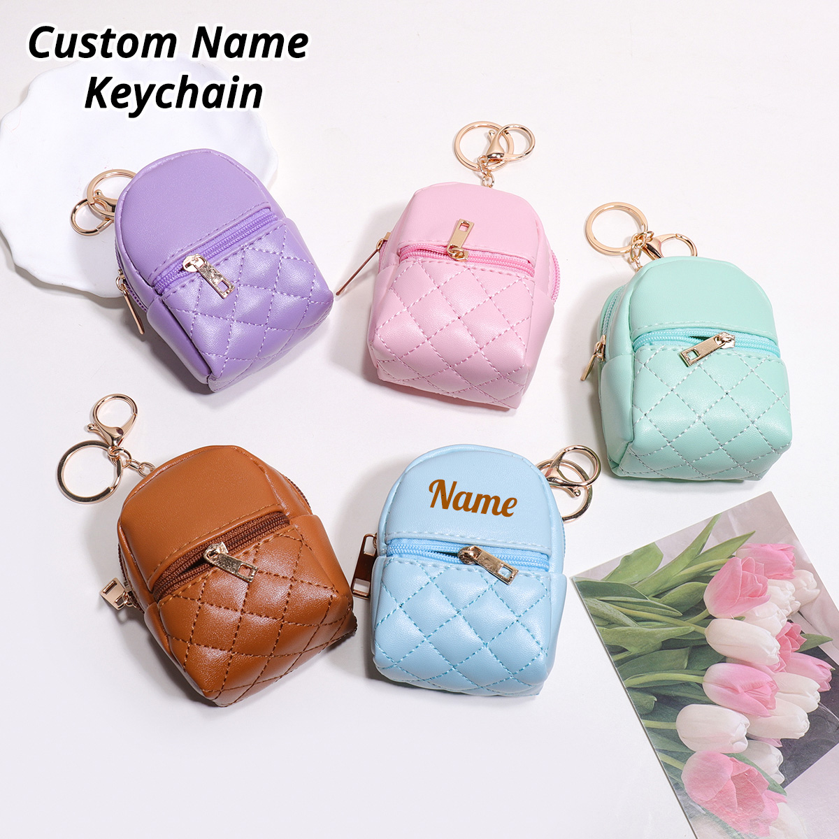 Industrial Handheld Laser - Mini aangepaste naam sleutelhanger portemonnee gepersonaliseerde