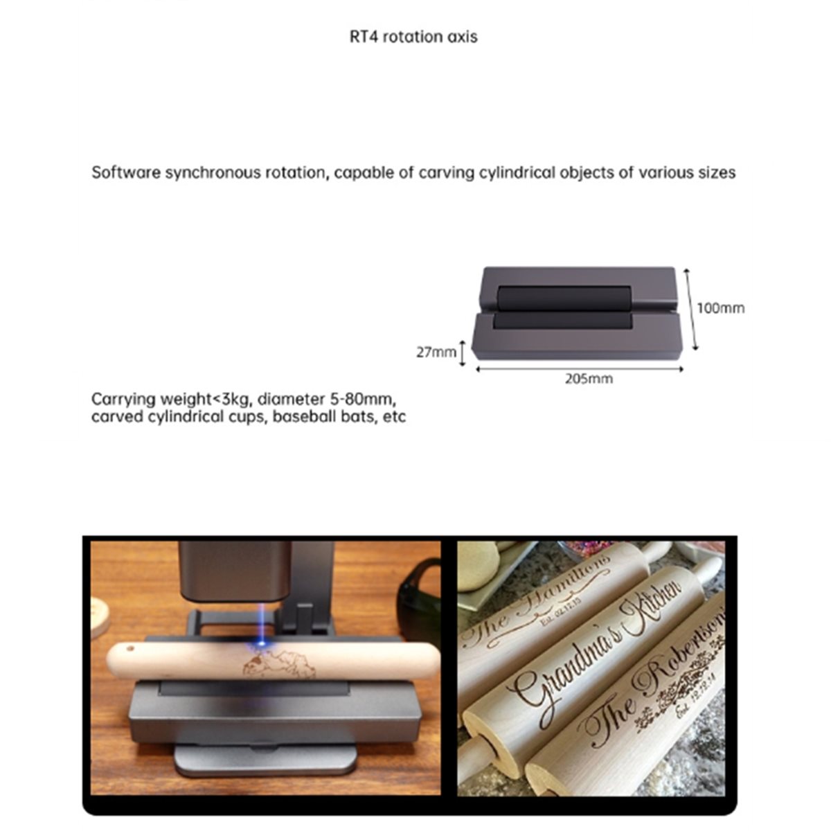 R4 Rotary voor MR.CARVE C1 5W  - Rotary Axis Laser Engraver recensie en prijs