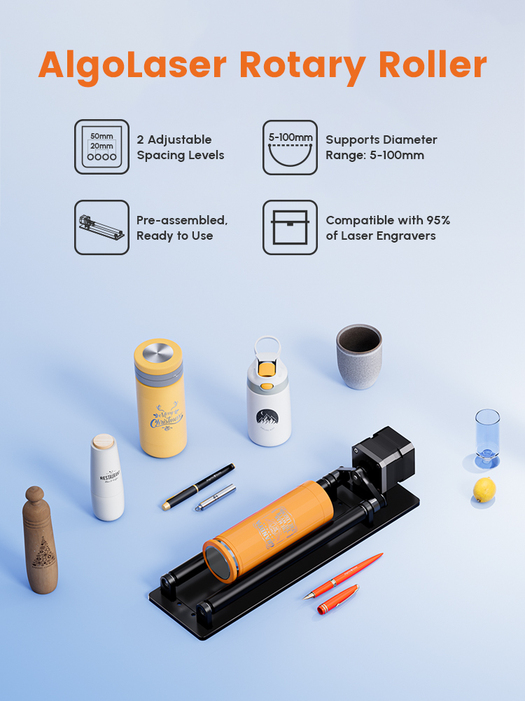 AlgoLaser Rotatie Roller 360 ° - Rotary Axis Laser Engraver recensie en prijs